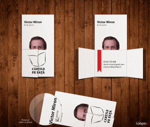 Carte de vizita Cartile pe Fata